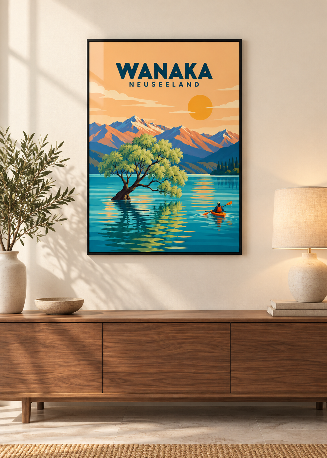 Wanaka – dünner schwarzer Rahmen mit Acrylglas