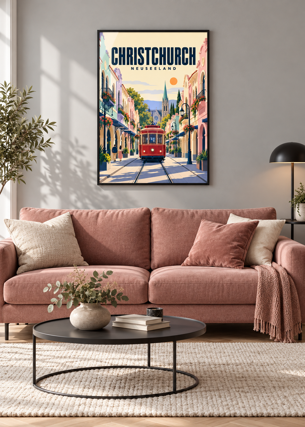 Christchurch – dünner schwarzer Rahmen mit Acrylglas