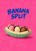 Banana Split Küchenkunstdruck – Originalmotiv