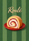 Erdbeer-Roulade Küchenkunstdruck – Originalmotiv