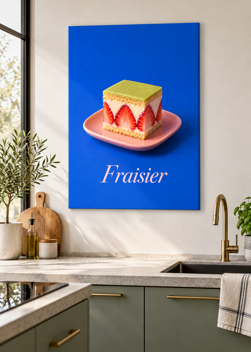 Fraisier als matte rahmenlose Slim-Leinwand