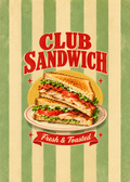 Club-Sandwich Küchenkunstdruck – Originalmotiv