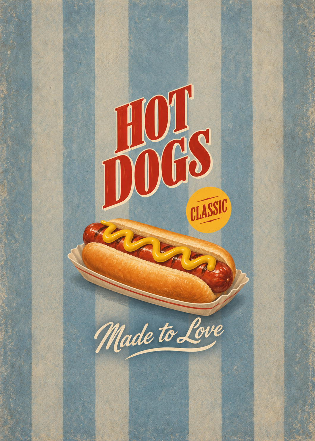 Hot Dog Küchenkunstdruck – Originalmotiv