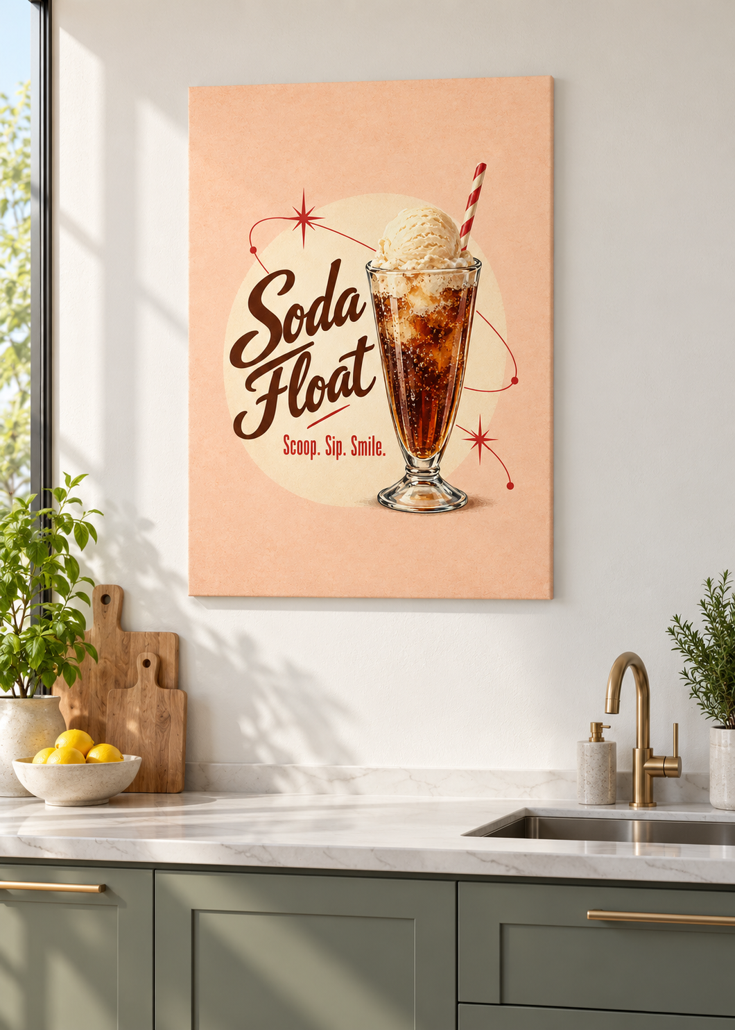 Soda Float als matte rahmenlose Slim-Leinwand