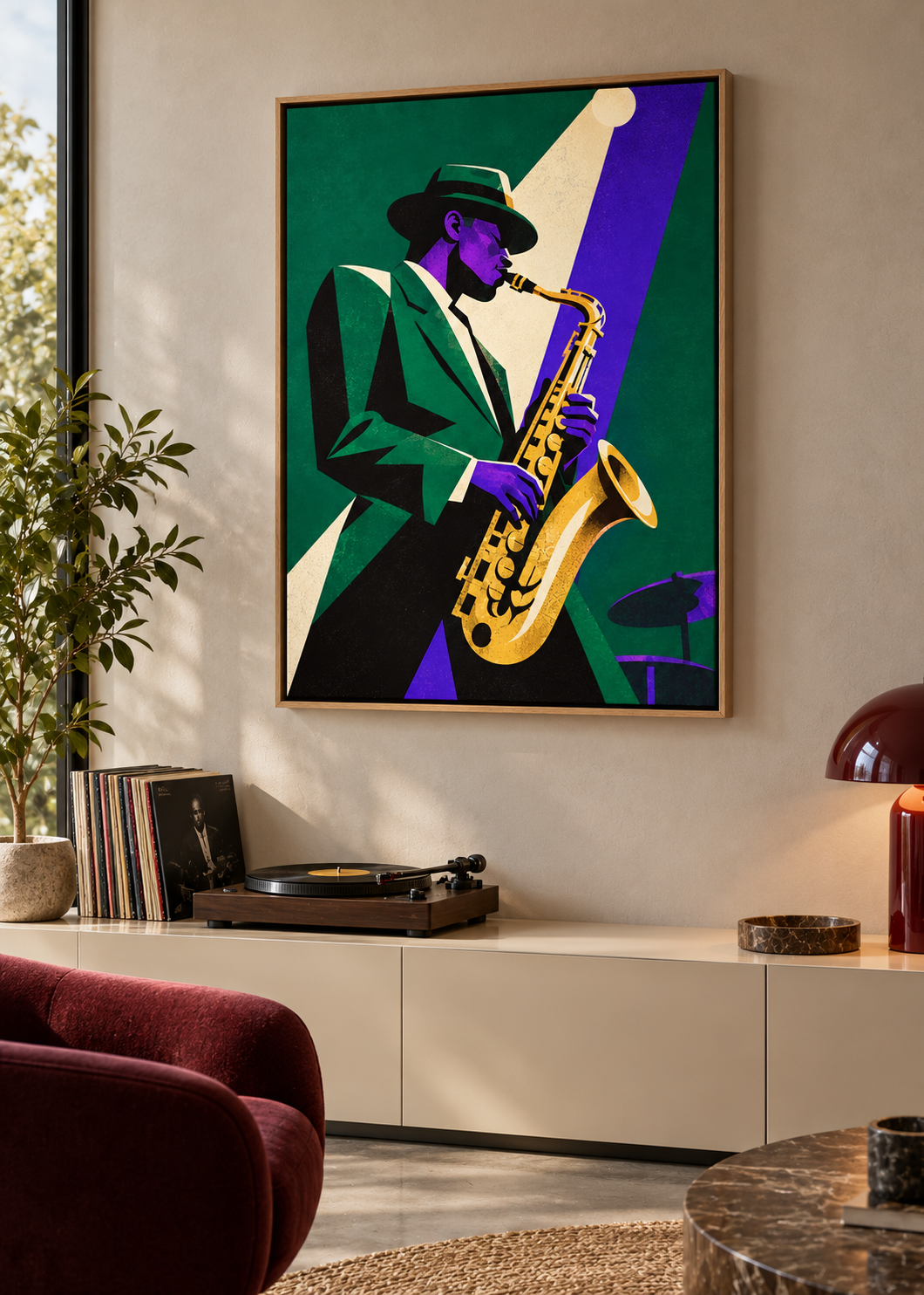 Jazznacht – Leinwand mit Schattenfugenrahmen