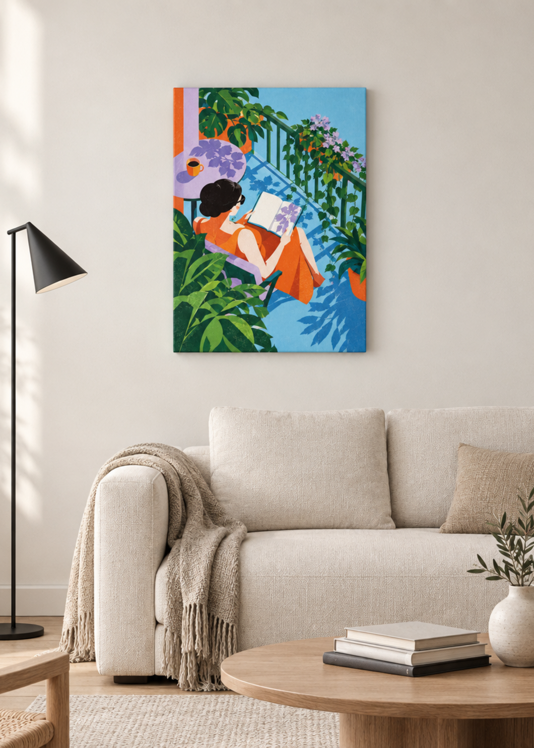 Lesestunde – Leinwand ohne Rahmen