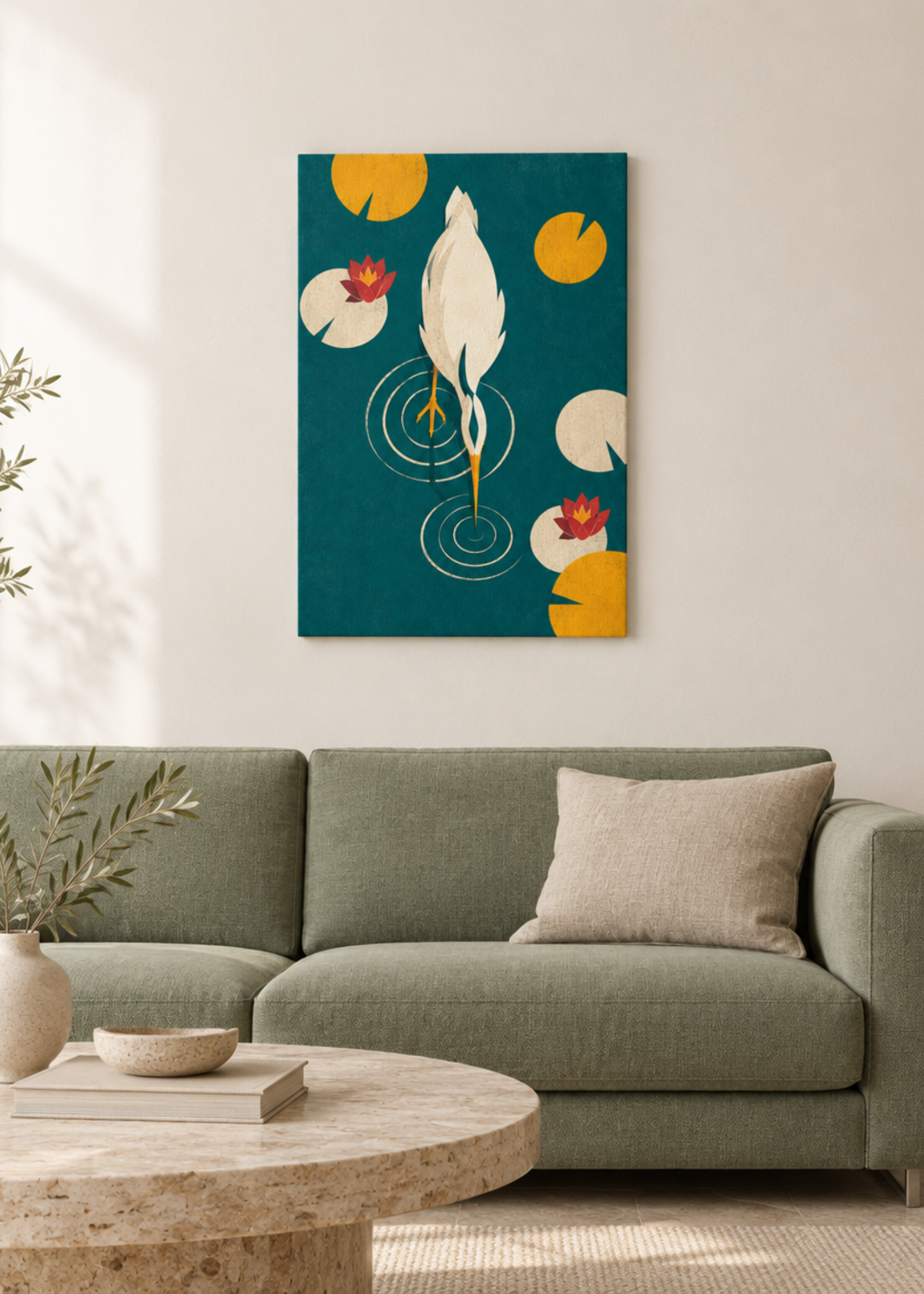 Reiher – Leinwand ohne Rahmen