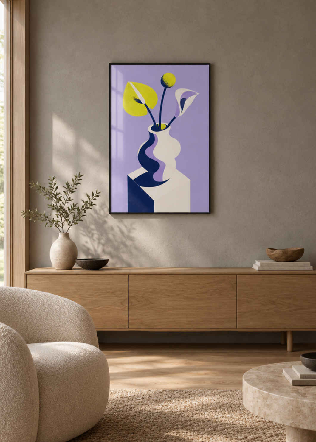 Vasenstudie – Schwarzer Rahmen mit Plexiglas