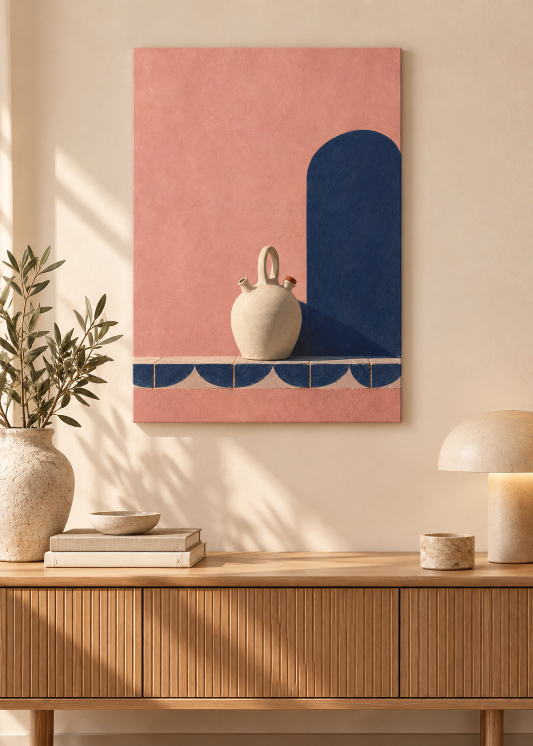 Der weiße Krug – rahmenlose Slim Canvas