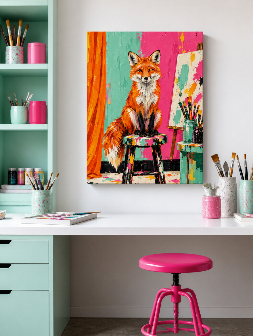 Fuchs Mockup rahmenlose Leinwand