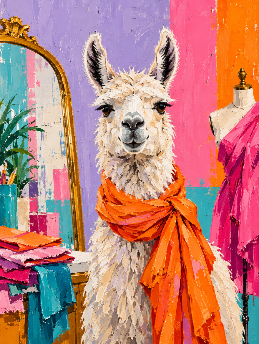 Lama Kunstdruckmotiv