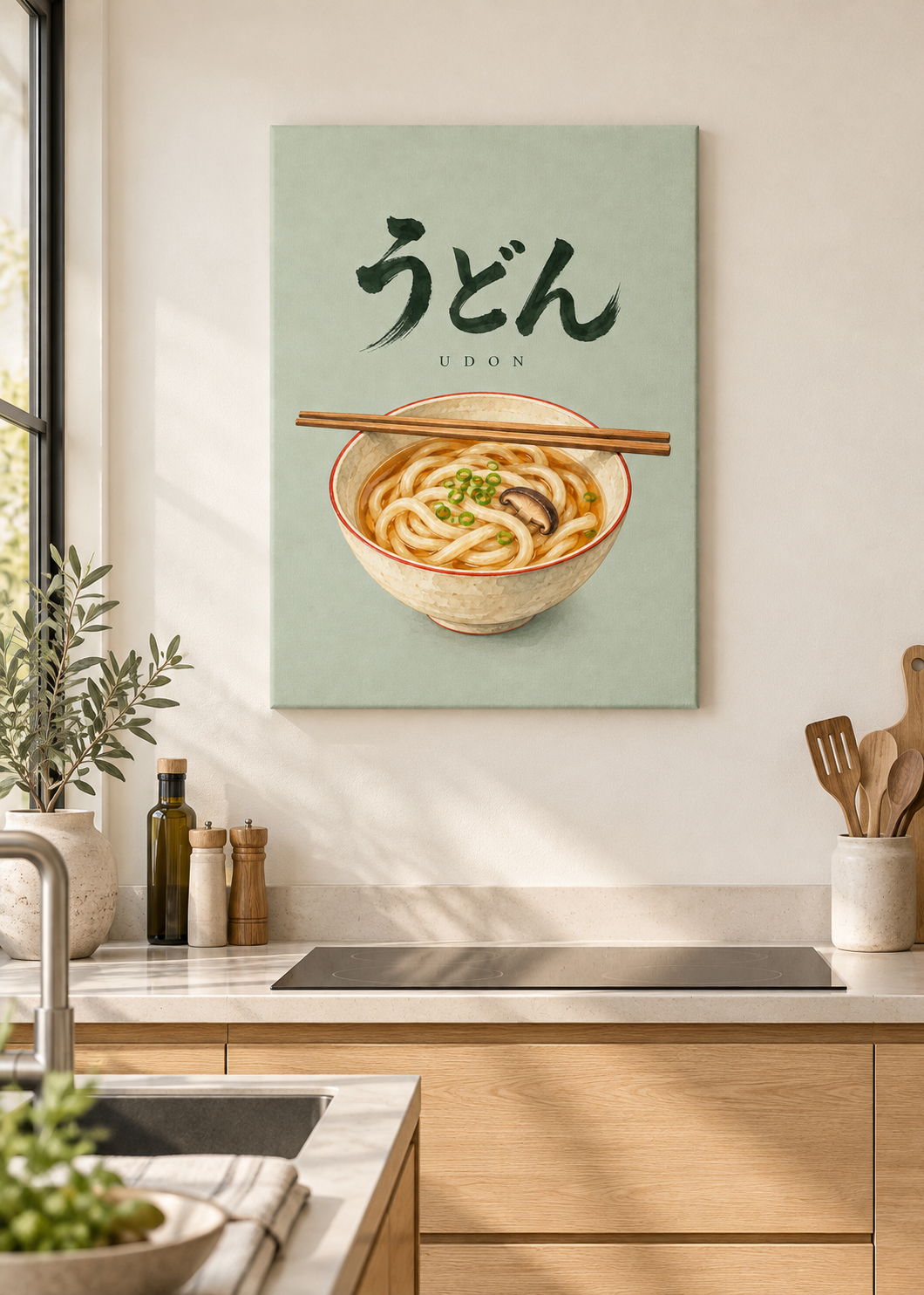 Udon – Ungerahmte matte Leinwand Slim in moderner Küche